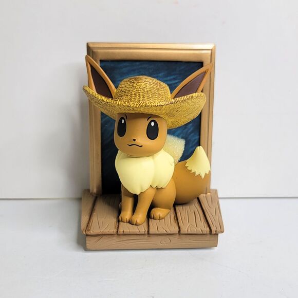 Pokemon Other - Eevee Van Gogh Museum Figure Pokémon Center Self Portrait Pokemon Figurine NIB
